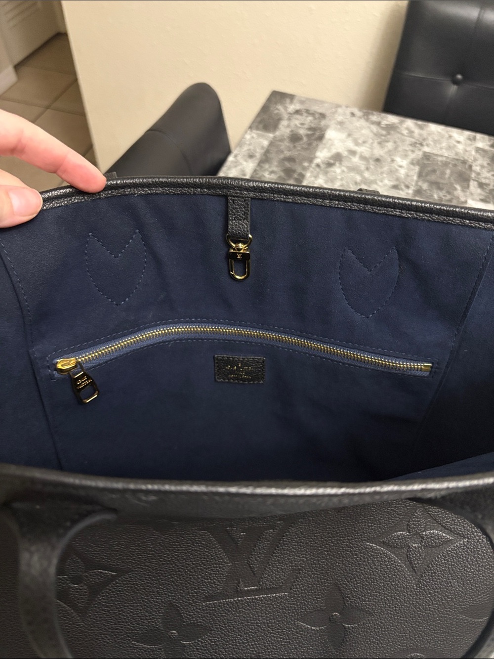 Louis Vuitton neverfull black empreinte leather - Picture 3 of 8